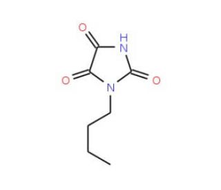 1-butylimidazolidine-2,4,5-trione (CAS 40408-40-0) - chemical structure image