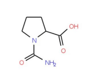 1-Carbamoyl-pyrrolidine-2-carboxylic acid (CAS 125411-62-3) - chemical structure image