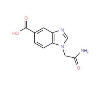 1-(carbamoylmethyl)-1H-1,3-benzodiazole-5-carboxylic acid - chemical structure image