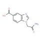 1-(carbamoylmethyl)-1H-1,3-benzodiazole-5-carboxylic acid - chemical structure image