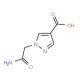 1-Carbamoylmethyl-1H-pyrazole-4-carboxylic acid (CAS 1006484-34-9) - chemical structure image