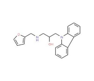 1-Carbazol-9-yl-3-[(furan-2-ylmethyl)-amino]-propan-2-ol - chemical structure image