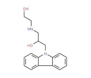 1-Carbazol-9-yl-3-(2-hydroxy-ethylamino)-propan-2-ol - chemical structure image