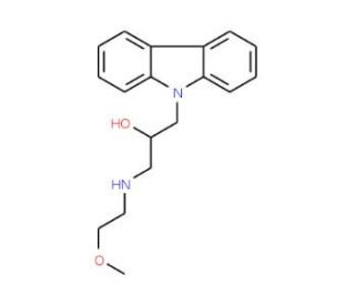 1-Carbazol-9-yl-3-(2-methoxy-ethylamino)-propan-2-ol (CAS 436088-68-5) - chemical structure image