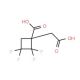 1-(carboxymethyl)-2,2,3,3-tetrafluorocyclobutanecarboxylic acid - chemical structure image