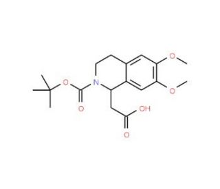 1-Carboxymethyl-6,7-dimethoxy-3,4-dihydro-1H-isoquinoline-2-carboxylic acid tert-butyl ester (CAS 282524-92-9) - chemical str
