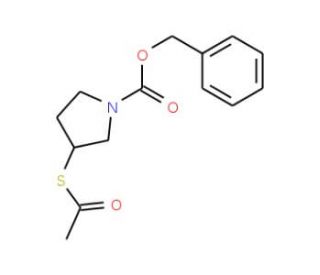 1-Cbz-3-acetylsulfanyl-pyrrolidine (CAS 930299-97-1) - chemical structure image