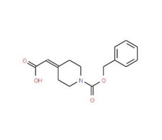 1-Cbz-Piperidin-4-ylidene-acetic acid (CAS 40113-03-9) - chemical structure image
