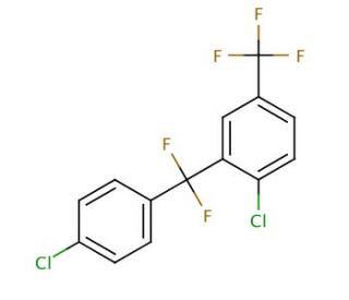 1-Chloro-2-[(4-chlorophenyl)difluoromethyl]-4-(trifluoromethyl)benzene (CAS 95998-70-2) - chemical structure image