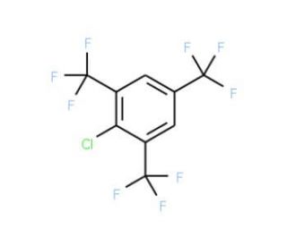 1-Chloro-2,4,6-tris(trifluoromethyl)benzene (CAS 444-38-2) - chemical structure image