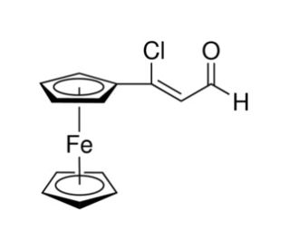 (1-Chloro-2-formylvinyl)ferrocene (CAS 12085-68-6) - chemical structure image 