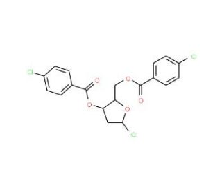 1-Chloro-3,5-di-(p-chlorobenzoyl)-2-deoxy-D-ribofuranose (CAS 21740-23-8) - chemical structure image
