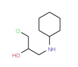 1-Chloro-3-cyclohexylaminopropan-2-ol (CAS 61272-39-7) - chemical structure image