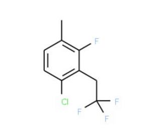 1-Chloro-3-fluoro-4-methyl-2-(2,2,2-trifluoroethyl)benzene - chemical structure image
