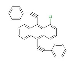 1-Chloro-9,10-bis(phenylethynyl)anthracene (CAS 41105-35-5) - chemical structure image