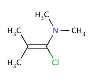 1-Chloro-N,N,2-trimethyl-1-propenylamine (CAS 26189-59-3) - chemical structure image