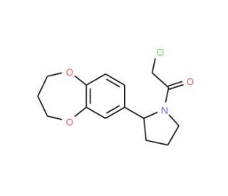 1-(chloroacetyl)-2-(3,4-dihydro-2H-1,5-benzodioxepin-7-yl)pyrrolidine - chemical structure image