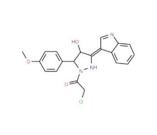 1-(chloroacetyl)-3-(1H-indol-3-yl)-5-(4-methoxyphenyl)-4,5-dihydro-1H-pyrazol-4-ol - chemical structure image