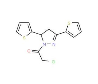 1-(chloroacetyl)-3,5-dithien-2-yl-4,5-dihydro-1H-pyrazole - chemical structure image