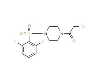 1-(chloroacetyl)-4-[(2,6-difluorophenyl)sulfonyl]piperazine - chemical structure image