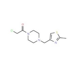 1-(chloroacetyl)-4-[(2-methyl-1,3-thiazol-4-yl)methyl]piperazine - chemical structure image