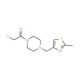1-(chloroacetyl)-4-[(2-methyl-1,3-thiazol-4-yl)methyl]piperazine - chemical structure image