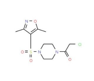 1-(chloroacetyl)-4-[(3,5-dimethylisoxazol-4-yl)sulfonyl]piperazine - chemical structure image