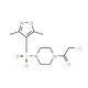 1-(chloroacetyl)-4-[(3,5-dimethylisoxazol-4-yl)sulfonyl]piperazine - chemical structure image