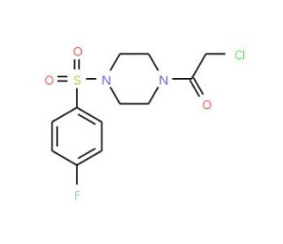 1-(chloroacetyl)-4-[(4-fluorophenyl)sulfonyl]piperazine - chemical structure image