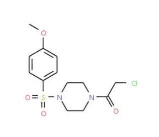 1-(chloroacetyl)-4-[(4-methoxyphenyl)sulfonyl]piperazine - chemical structure image