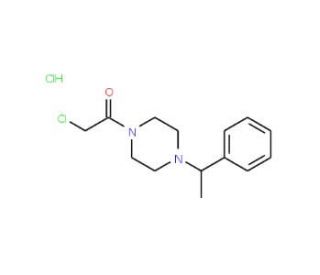 1-(chloroacetyl)-4-(1-phenylethyl)piperazine hydrochloride - chemical structure image