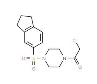1-(chloroacetyl)-4-(2,3-dihydro-1H-inden-5-ylsulfonyl)piperazine - chemical structure image