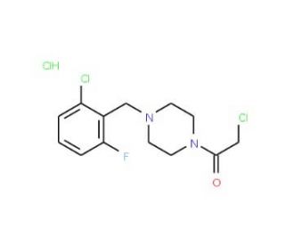 1-(chloroacetyl)-4-(2-chloro-6-fluorobenzyl)piperazine hydrochloride - chemical structure image