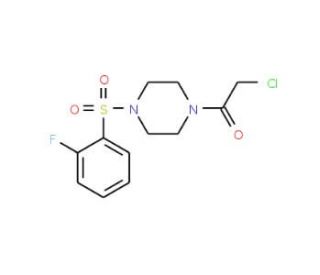 1-(chloroacetyl)-4-[(2-fluorophenyl)sulfonyl]piperazine (CAS 923204-90-4) - chemical structure image