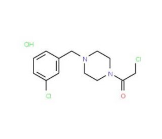 1-(chloroacetyl)-4-(3-chlorobenzyl)piperazine hydrochloride - chemical structure image