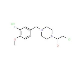 1-(chloroacetyl)-4-(3-fluoro-4-methoxybenzyl)piperazine hydrochloride - chemical structure image