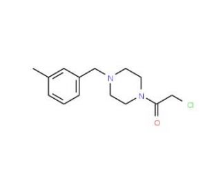 1-(chloroacetyl)-4-(3-methylbenzyl)piperazine - chemical structure image