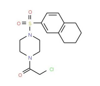 1-(chloroacetyl)-4-(5,6,7,8-tetrahydronaphthalen-2-ylsulfonyl)piperazine - chemical structure image