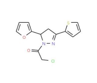 1-(chloroacetyl)-5-(2-furyl)-3-thien-2-yl-4,5-dihydro-1H-pyrazole - chemical structure image