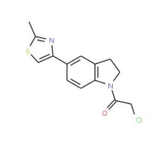 1-(chloroacetyl)-5-(2-methyl-1,3-thiazol-4-yl)indoline - chemical structure image