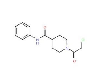 1-(chloroacetyl)-N-phenylpiperidine-4-carboxamide (CAS 923171-84-0) - chemical structure image