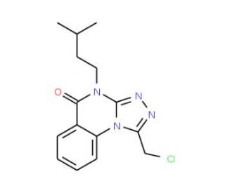 1-(chloromethyl)-4-(3-methylbutyl)[1,2,4]triazolo[4,3-a]quinazolin-5(4H)-one - chemical structure image