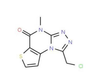 1-(chloromethyl)-4-methylthieno[2,3-e][1,2,4]triazolo[4,3-a]pyrimidin-5(4H)-one - chemical structure image