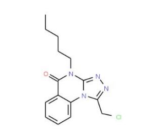 1-(chloromethyl)-4-pentyl[1,2,4]triazolo[4,3-a]quinazolin-5(4H)-one - chemical structure image