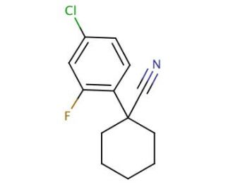 1-Cyano-1-(2-fluoro-4-chlorophenyl) cyclohexane - chemical structure image