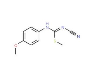 1-Cyano-3-(4-methoxyphenyl)-2-methylisothiourea (CAS 75565-12-7) - chemical structure image