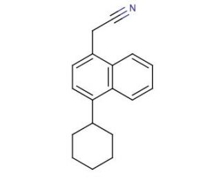 1-Cyanomethyl-4-cyclohexylnaphthalene (CAS 71109-05-2) - chemical structure image