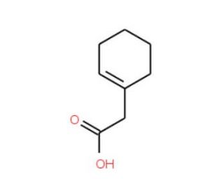 1-Cyclohexene-1-acetic acid (CAS 18294-87-6) - chemical structure image
