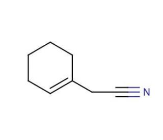 1-Cyclohexenylacetonitrile (CAS 6975-71-9) - chemical structure image