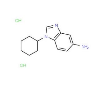1-Cyclohexyl-1H-benzoimidazol-5-ylaminedihydrochloride - chemical structure image